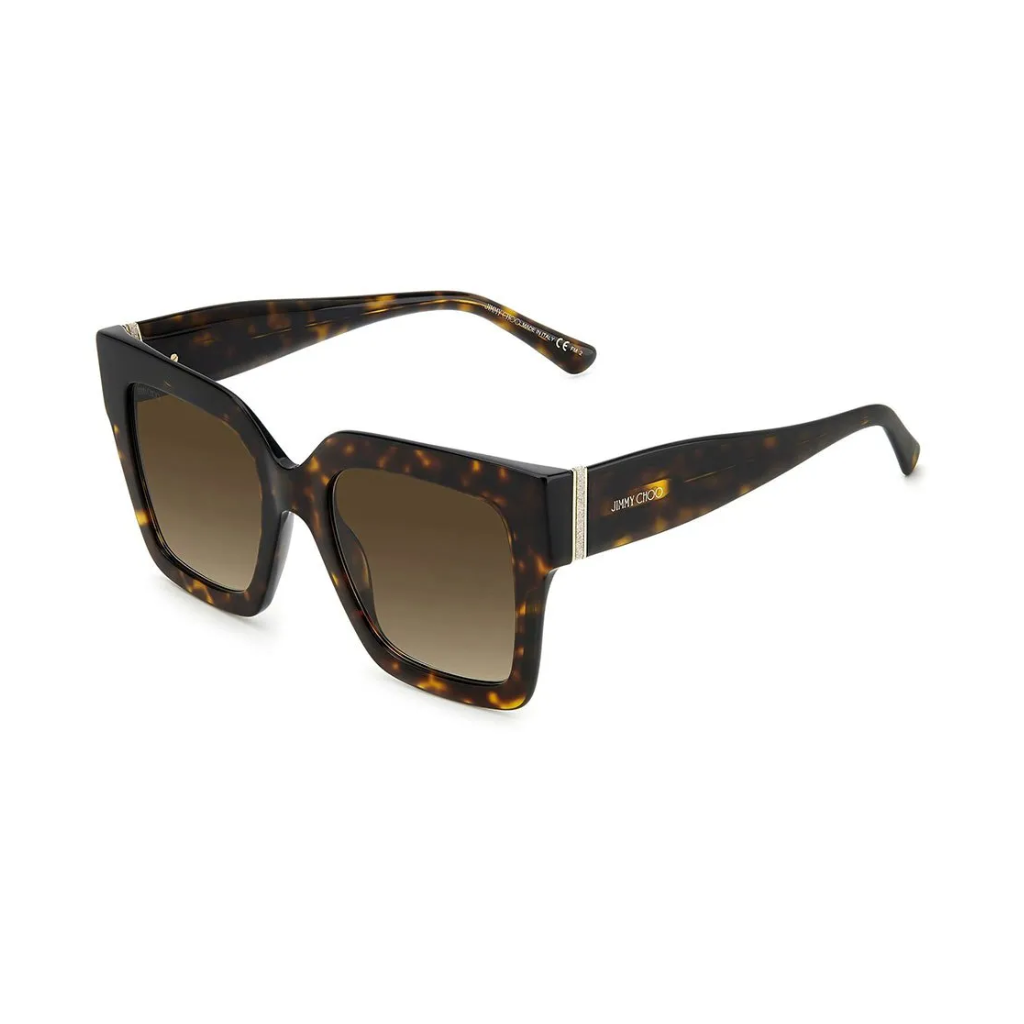 Jimmy Choo Golden-Brown Tortoiseshell Sunglasses