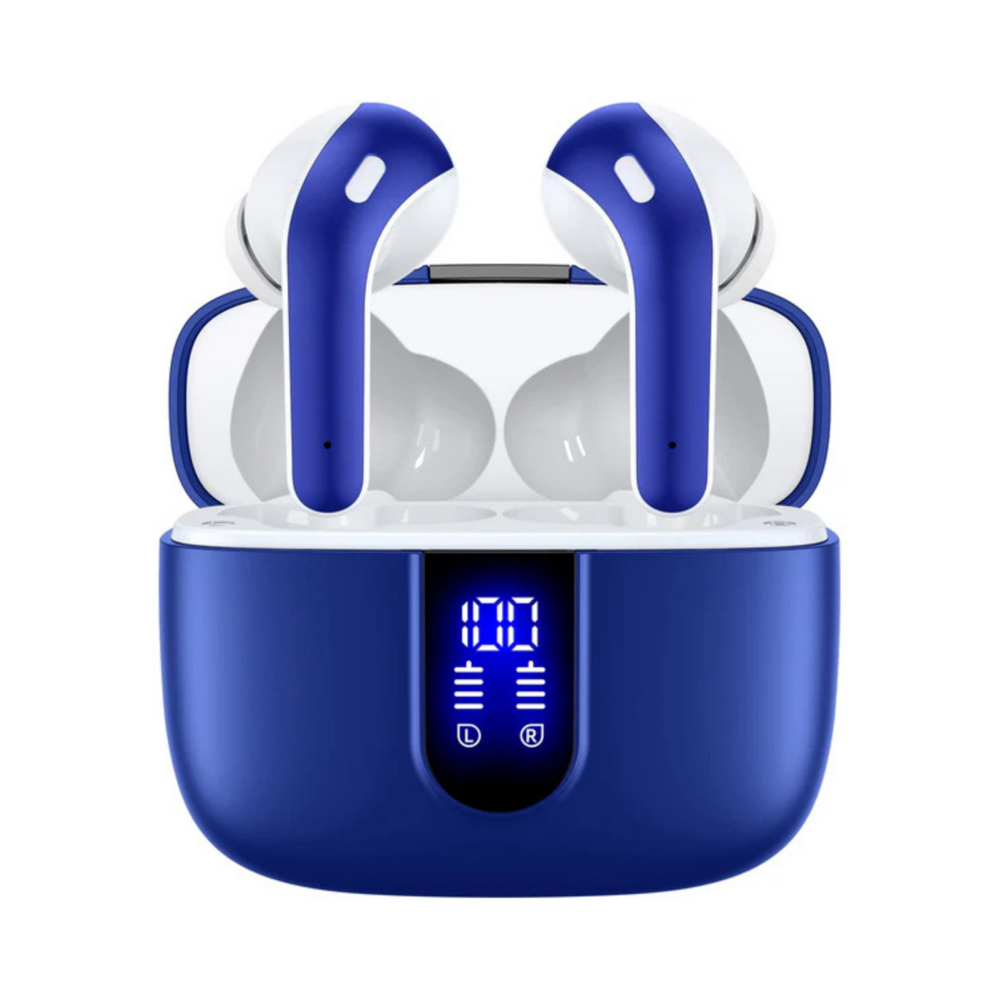 TAGRY True Wireless Bluetooth IPX5 Waterproof Earbuds with 60 Hours of Playback and Mic (Ocean Blue)