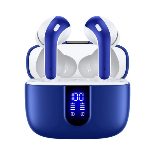 TAGRY True Wireless Bluetooth IPX5 Waterproof Earbuds with 60 Hours of Playback and Mic (Ocean Blue)
