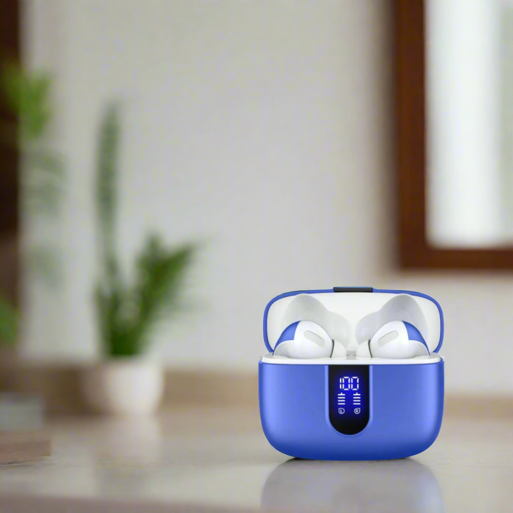 TAGRY True Wireless Bluetooth IPX5 Waterproof Earbuds with 60 Hours of Playback and Mic (Ocean Blue)