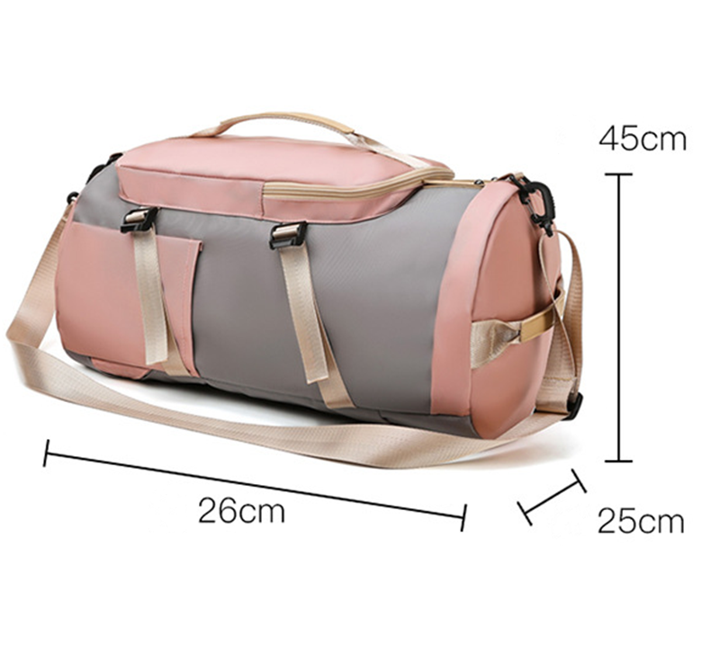 Oversized Waterproof Two-Tone or Solid Color Large Backpack with Top Handle - Space for Shoes and Other Essentials