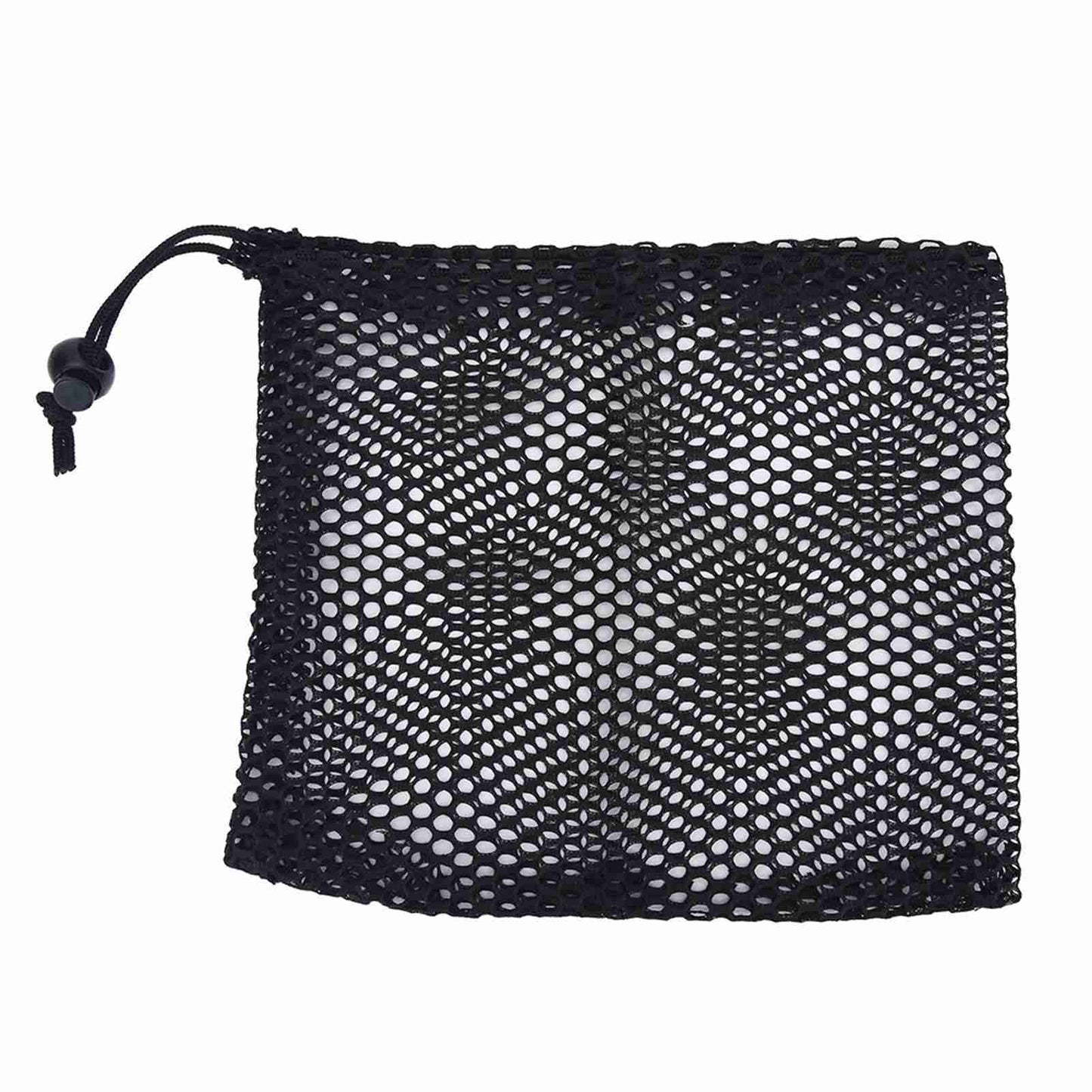 Breathable Black Mesh Drawstring Pouch for Travel Essentials