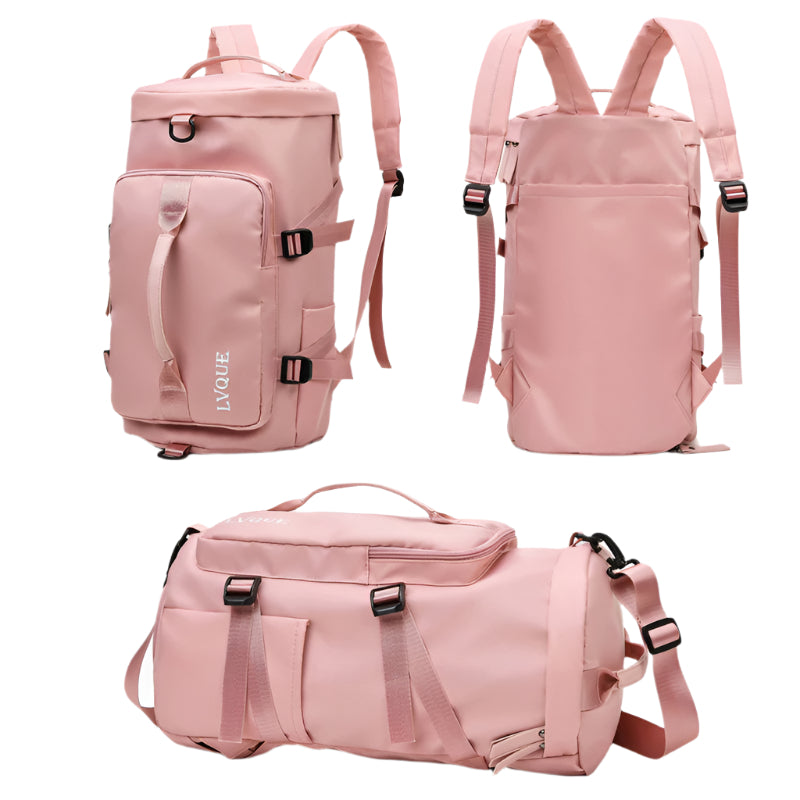 Oversized Waterproof Two-Tone or Solid Color Large Backpack with Top Handle - Space for Shoes and Other Essentials