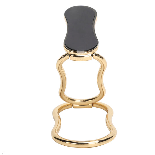 Foldable 360-Degree Gold-Toned Rotating Phone Ring Holder and Stand