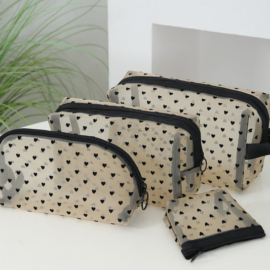 4-Piece Heart-Themed Travel or Storage Bag