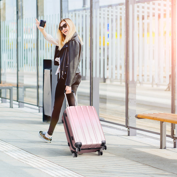 Three In One Set Of Vertical Striped Suitcase