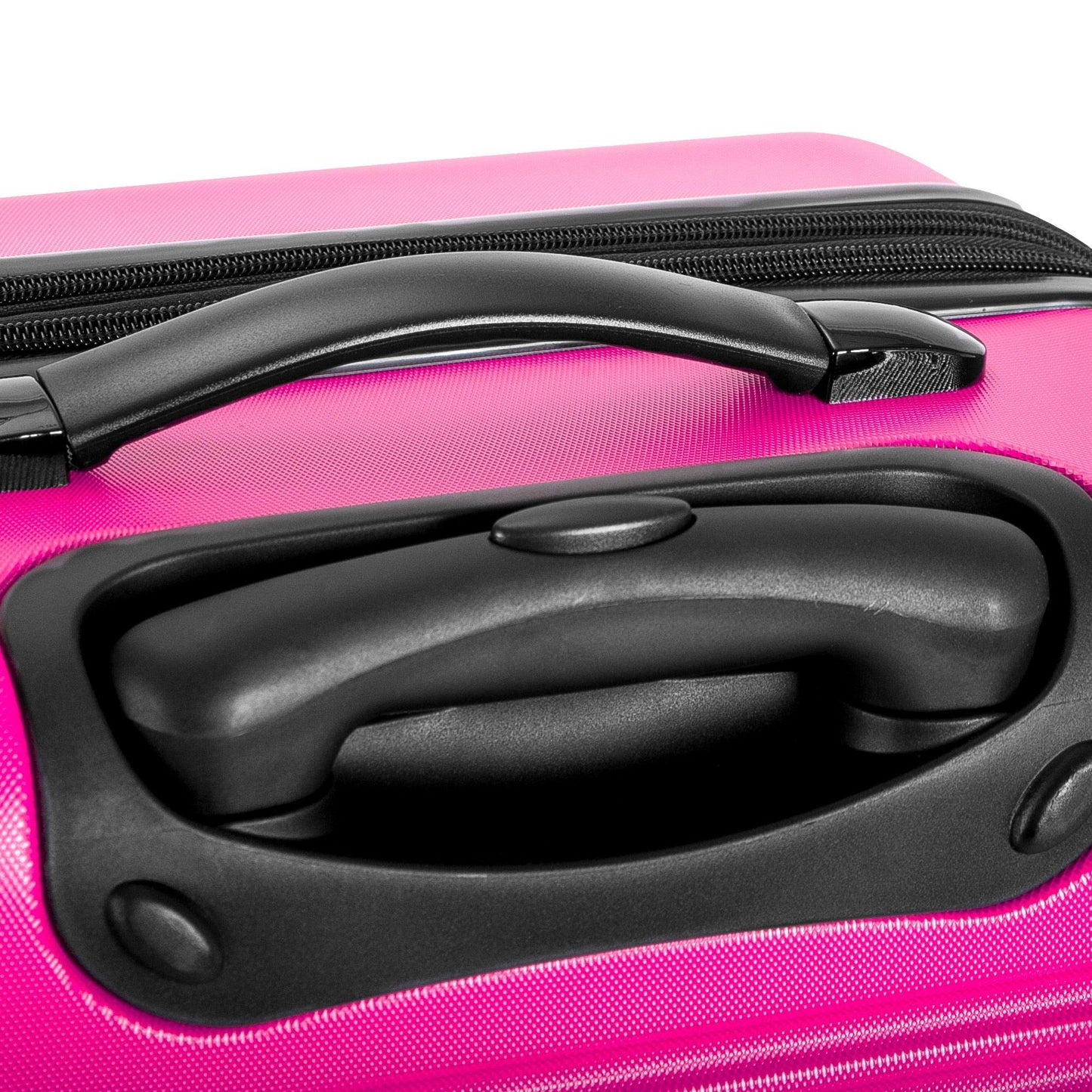 3-Piece Set Hardshell Suitcases with TSA Locks (Hot Pink)