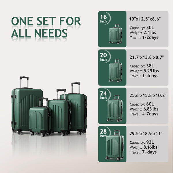 Vertical Stripe Four In One Suitcase