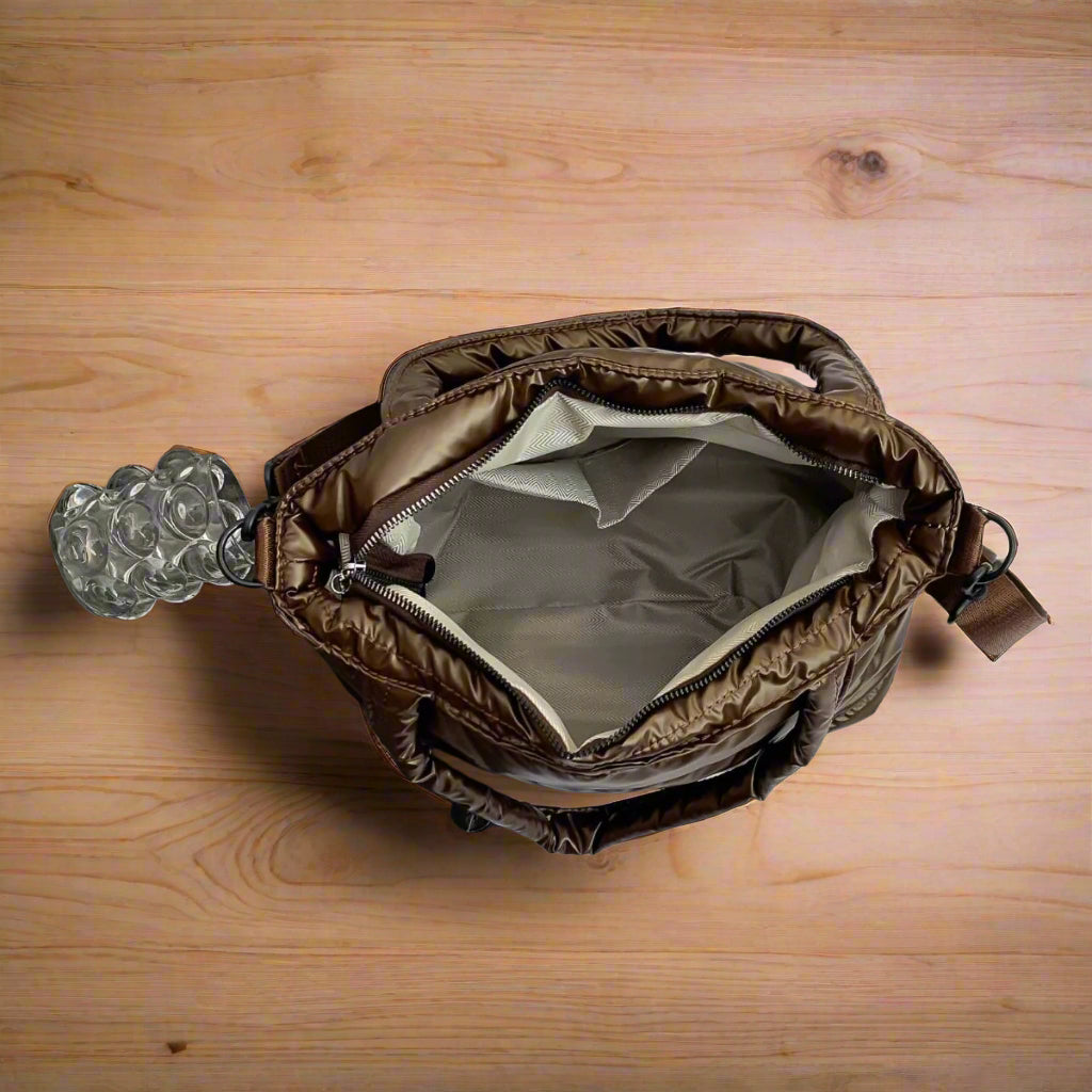 Shiny Midsize Puffer Bag