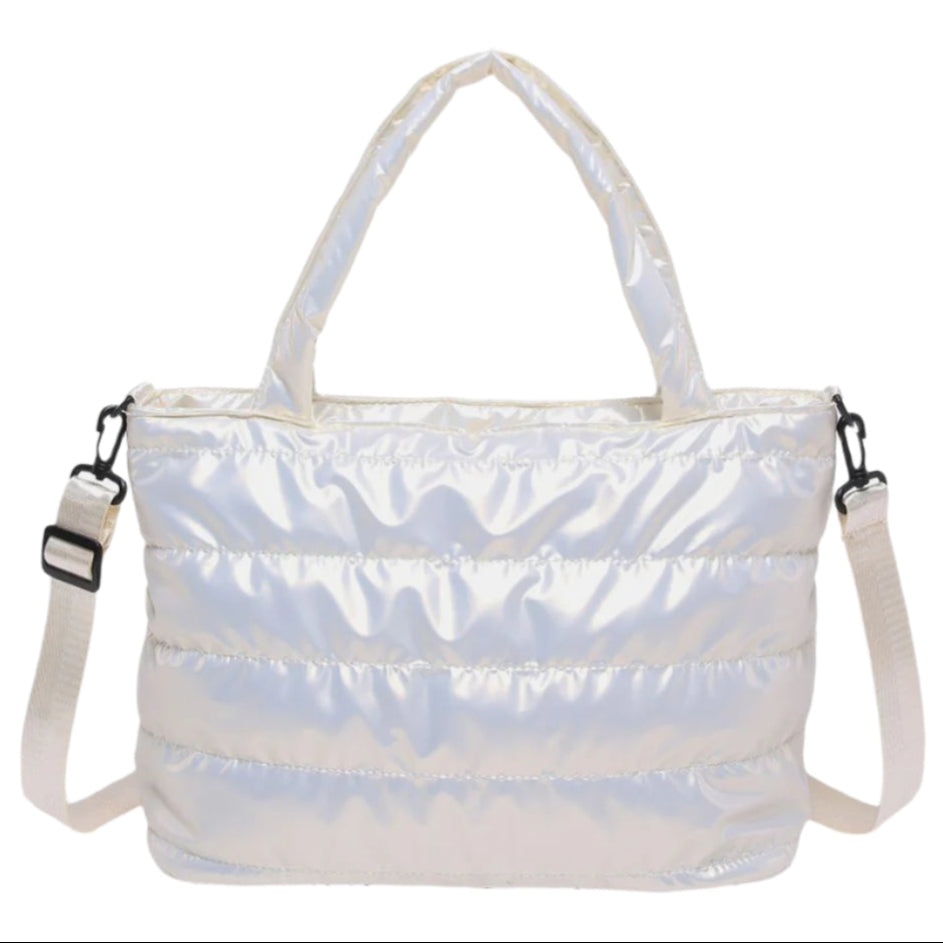 Shiny Midsize Puffer Bag