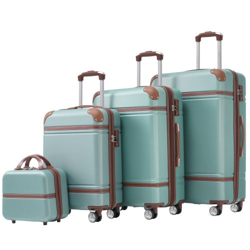 4-Piece Lightweight Hardshell Spinner Luggage Set in 7 Colors  with Cosmetic Case