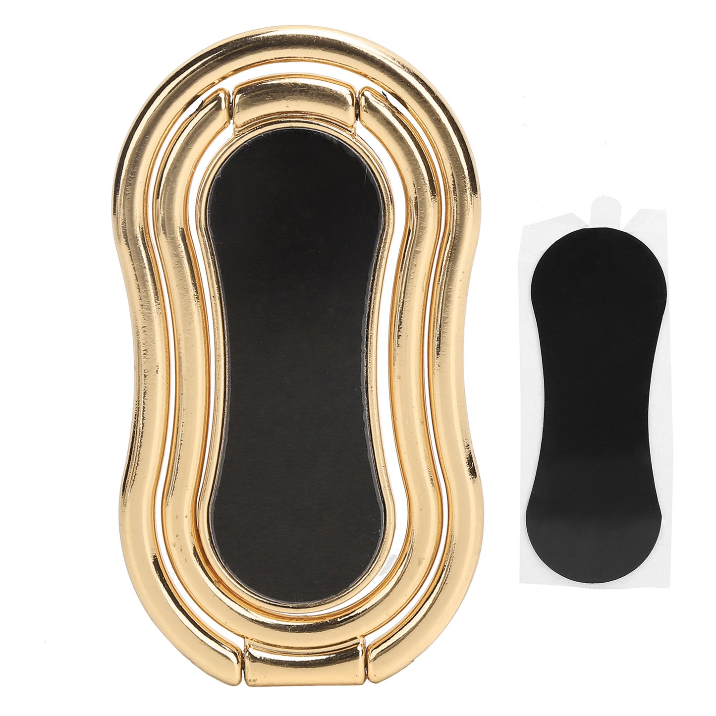 Foldable 360-Degree Gold-Toned Rotating Phone Ring Holder and Stand