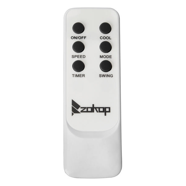 FREE U.S. SHIPPING! “Menofan Maxi” 10-Gallon ZOKOP FLS-Z33DR Electric Fan 110V 150W 40L With Remote Control, With LCD Display, With 4 Ice Crystals, With Casters, ABS Plastic, White