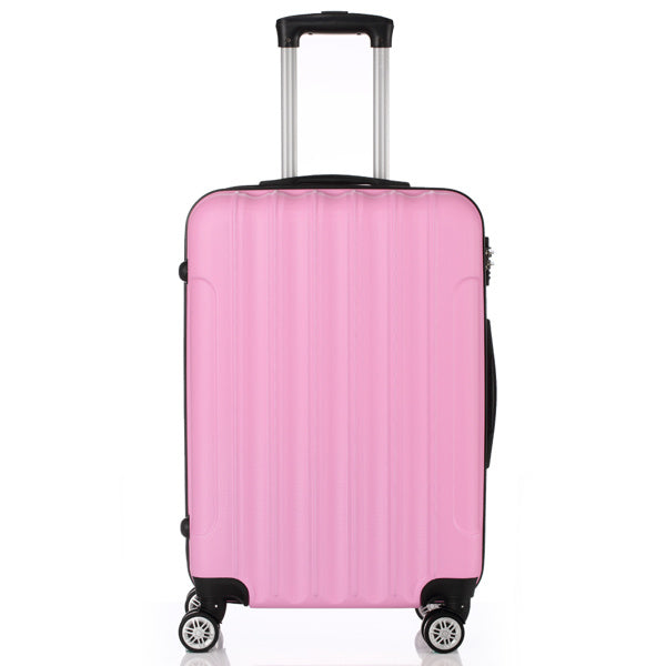 Cute and Durable 3-Piece Luggage Set (Pink)