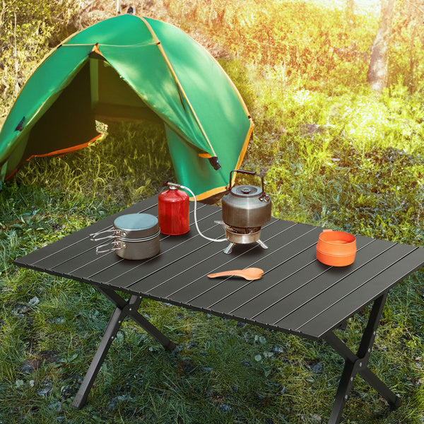 86X60X42cm Black Camping Roll Table