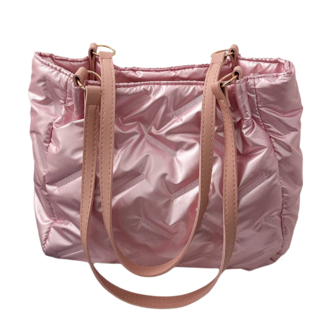 Edgy Metallic Shoulder Bag in Gold, Silver, Pink, Creampuff or Midnight