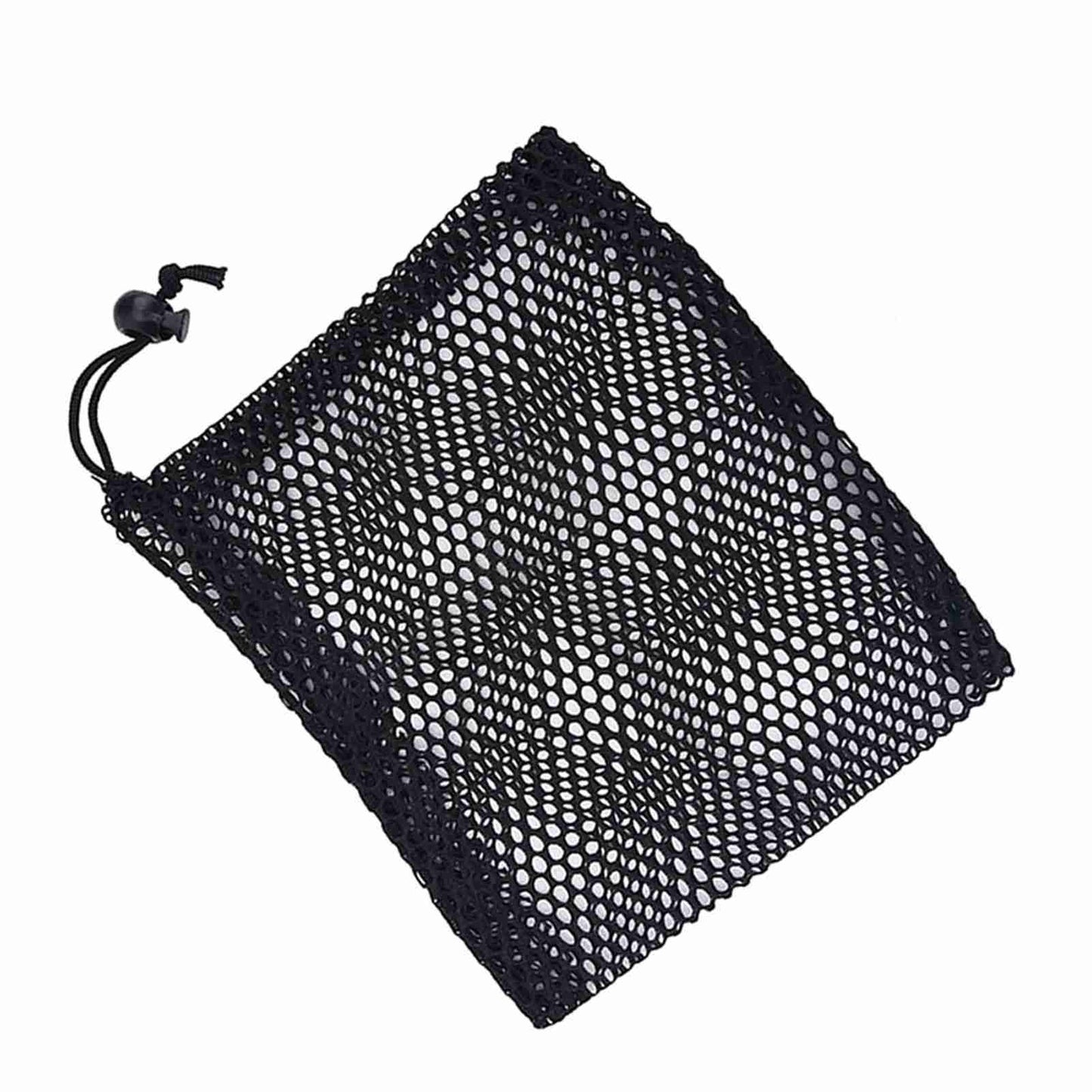 Breathable Black Mesh Drawstring Pouch for Travel Essentials