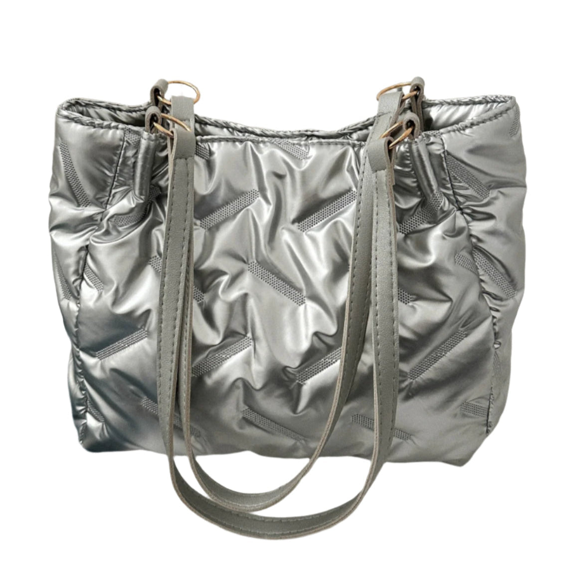 Edgy Metallic Shoulder Bag in Gold, Silver, Pink, Creampuff or Midnight