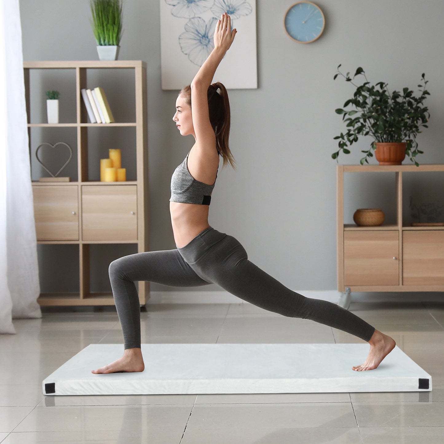 75x30x2.5in, Memory Foam, Grey Camping Mattress, With Storage Bag