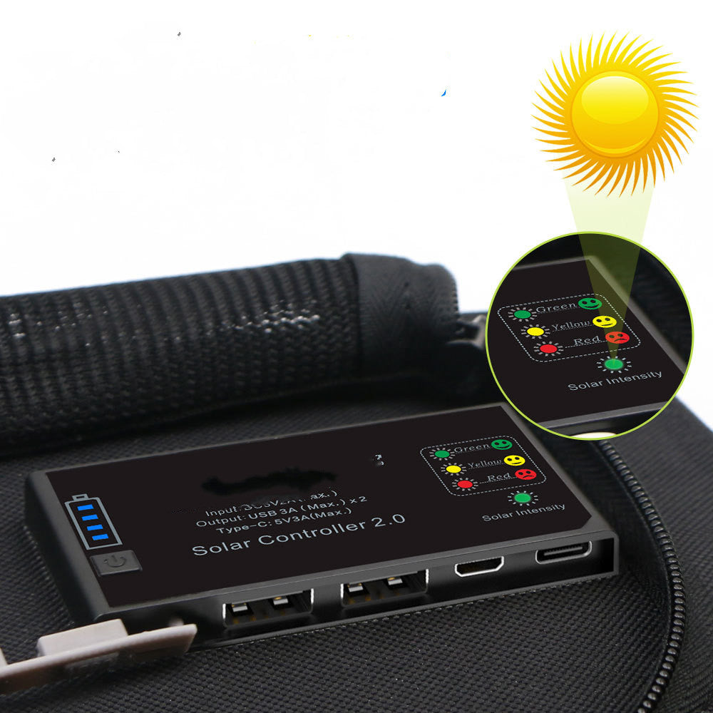 10000mAh Portable Solar Charging Unit PD18W Two-way Fast Charging Mobile Power Supply With Battery