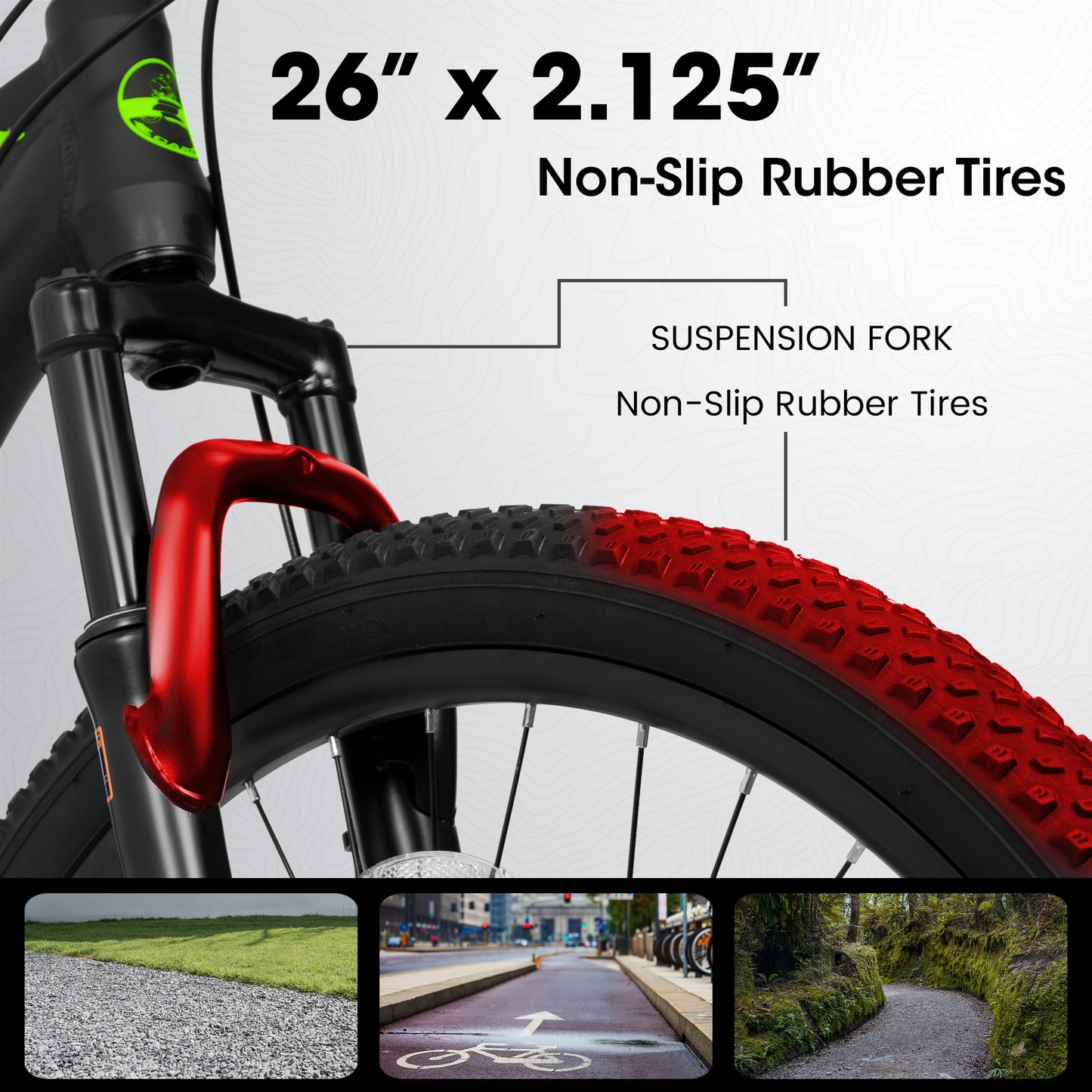 A26322 26-inch Mountain Bike  Aluminum Frame Shock Absorbing Front Fork Bike 21-speed Disc Brake Mountain Bike