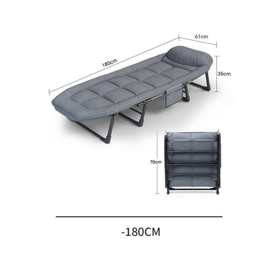 ATORPOK All In One Camping Cot For Adults Heavy Duty 450 Lbs Capacity, Portable Folding Bed With Built In Cushion Pillow, Lightweight Compact Design Includes Carry Bag For Indoor Outdoor Use