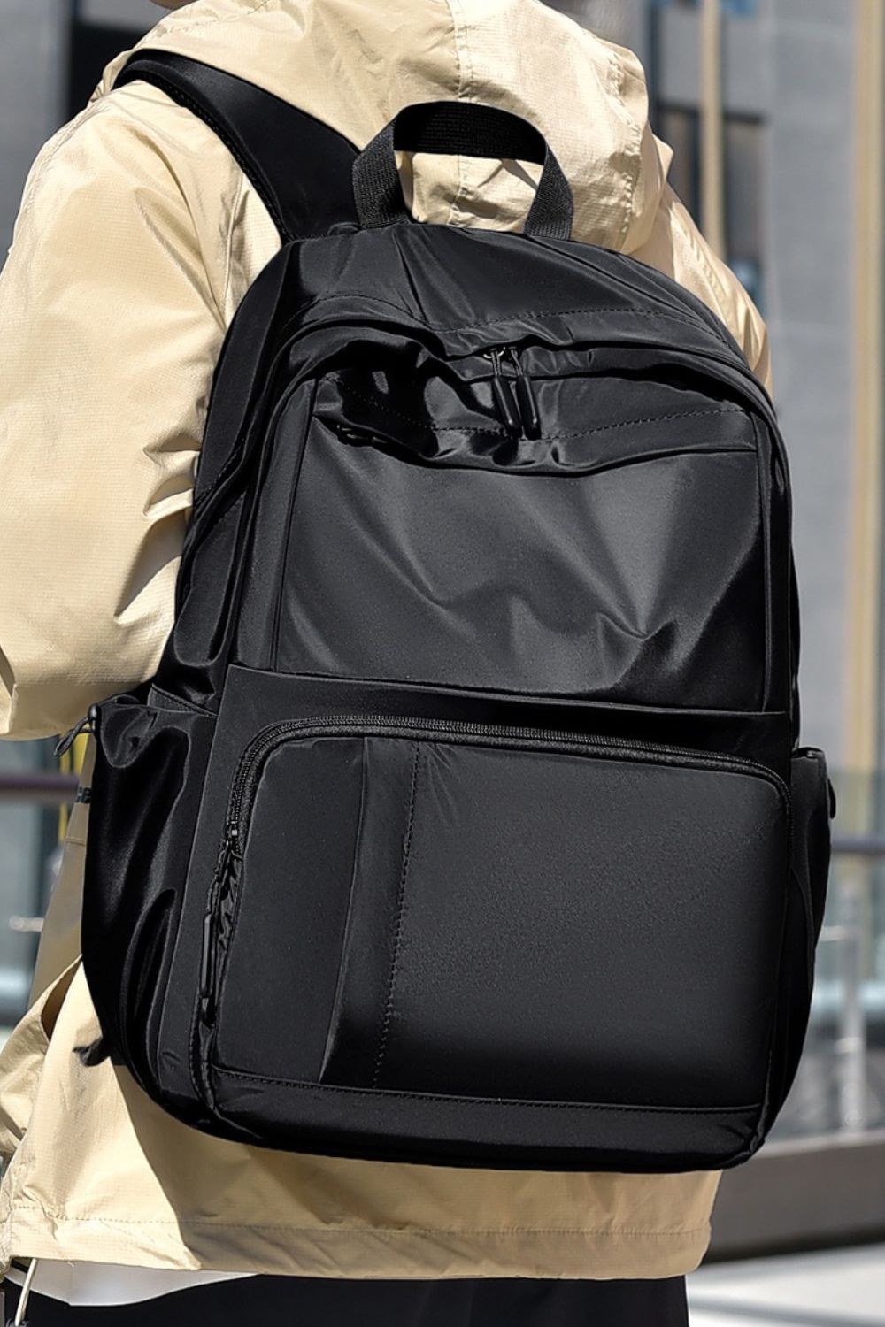 Classic Multi-Pocket Backpack in Black, Navy or Grey