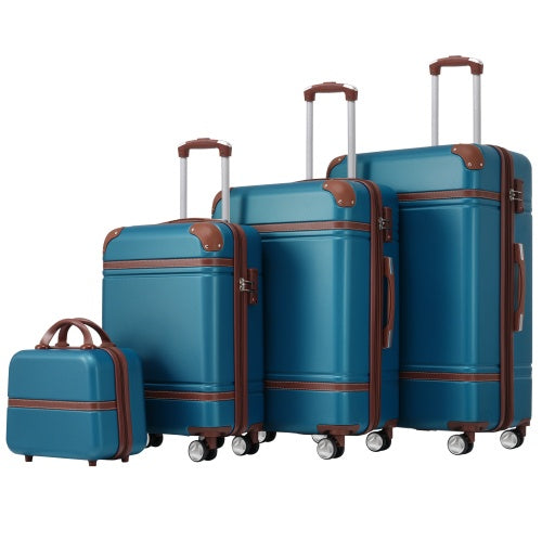 4-Piece Lightweight Hardshell Spinner Luggage Set in 7 Colors  with Cosmetic Case