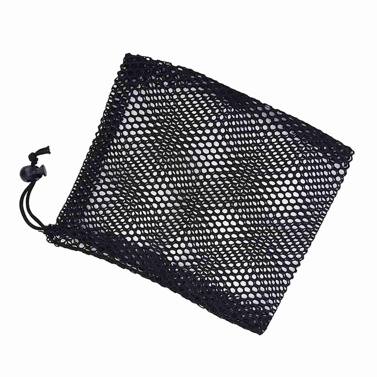 Breathable Black Mesh Drawstring Pouch for Travel Essentials