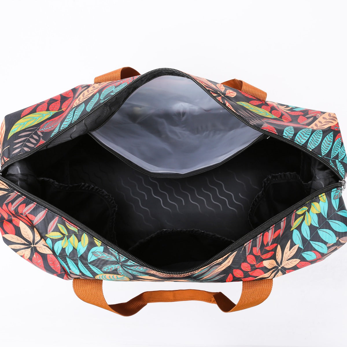 Tropical Print Canvas Duffle Bag in Multiple Color Schemes