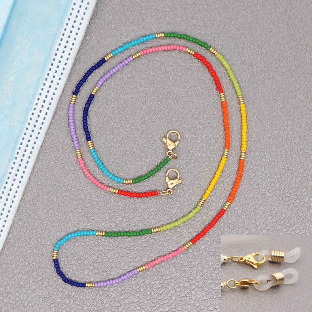 Glasses Face Mask Necklace Jewelry Bead Shoulder Strap Fashion Sunglasses Jewelry Cord