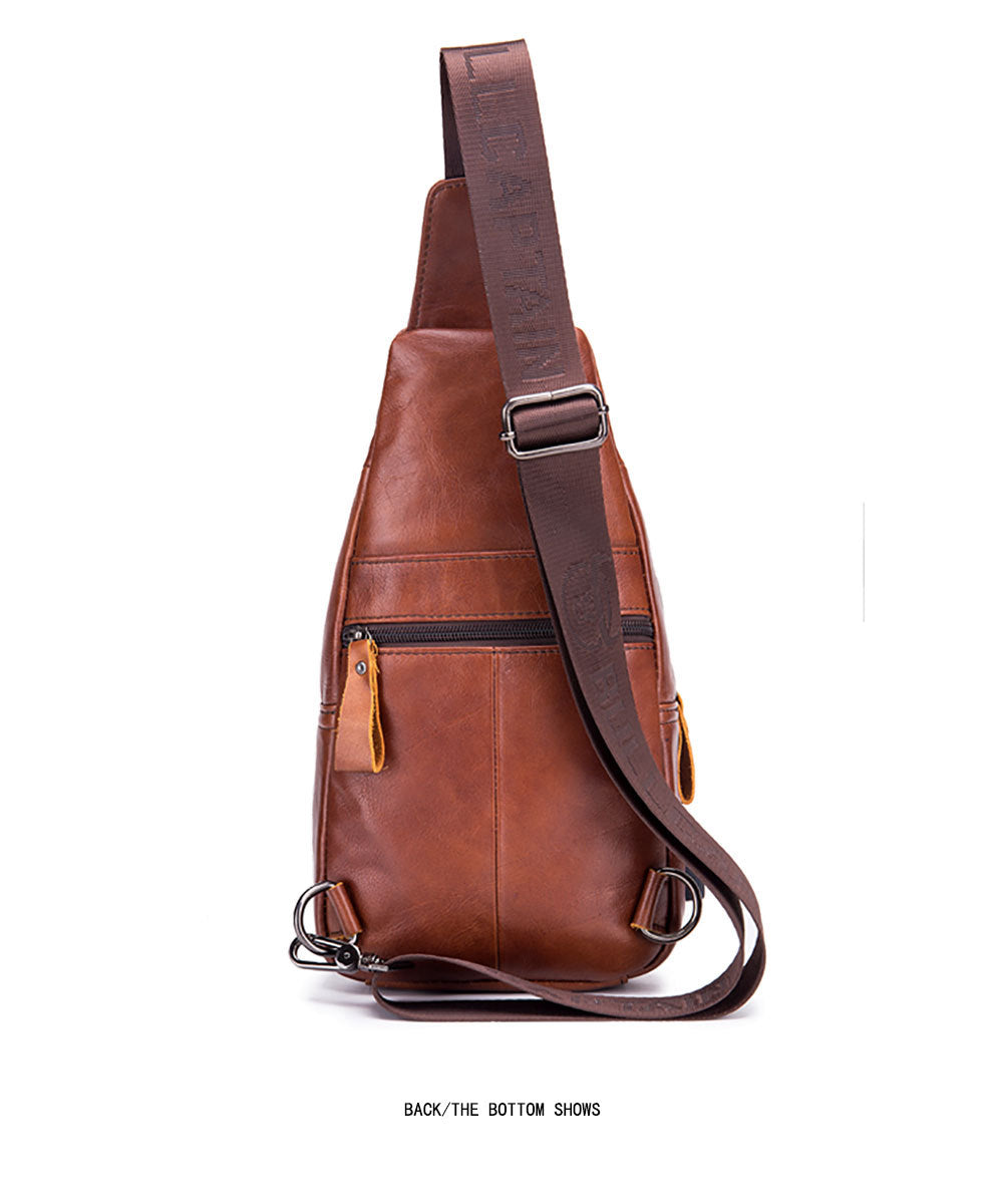 Genuine Cowhide Leather Crossbody Bag